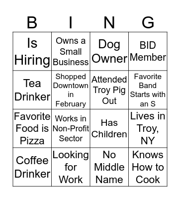 SMALL BUSINESS TALK Bingo Card