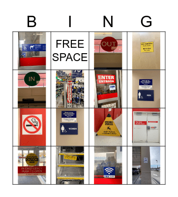 Community Sign Bingo Card