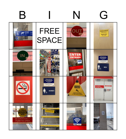 Community Sign Bingo Card