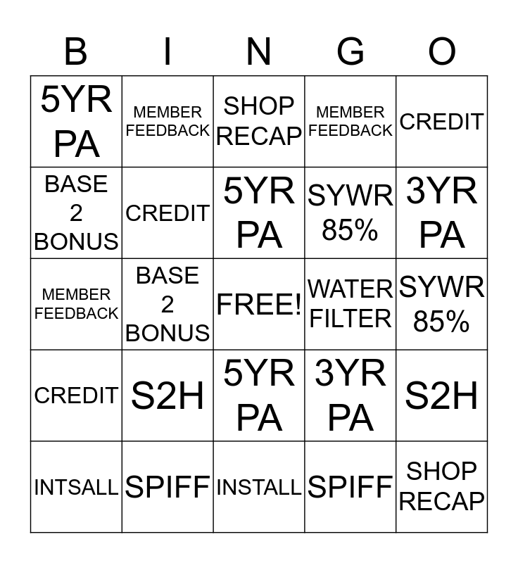 HOME ELECTRONICS Bingo Card