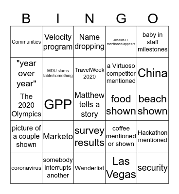 Bingo Card