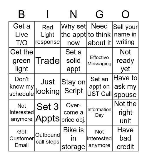 OMG BDC Bingo!  Bingo Card