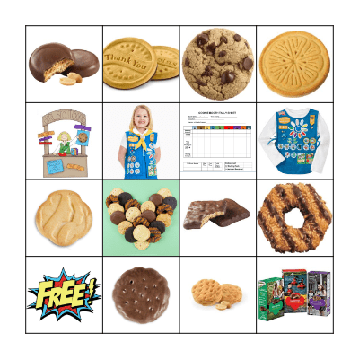 Girl Scout Cookie Bingo Card