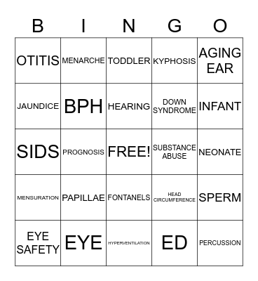 MEDICAL ASSISTANT Bingo Card