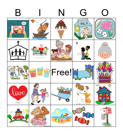 Grandparents Day Bingo Card