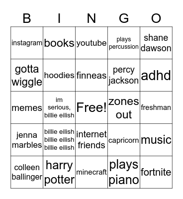 how similar are we @youtuberlover_chronicles Bingo Card