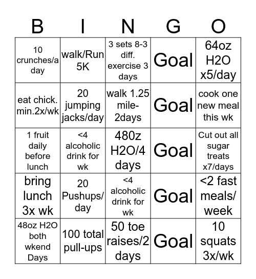 Sabatoge Bingo Card