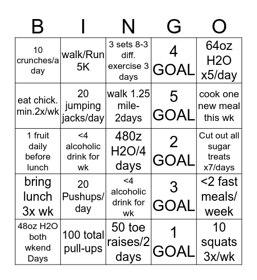 Sabatoge Bingo Card