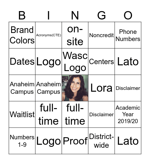 Style Guide Bingo Card