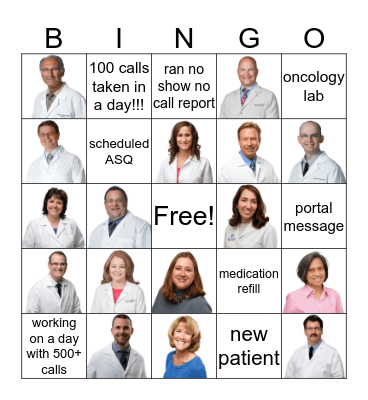 Call Center Bingo Card