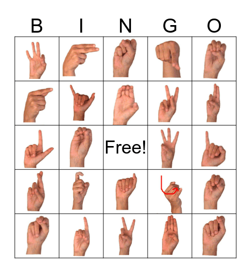 ASL Fingerspelling the ABC's Bingo Card