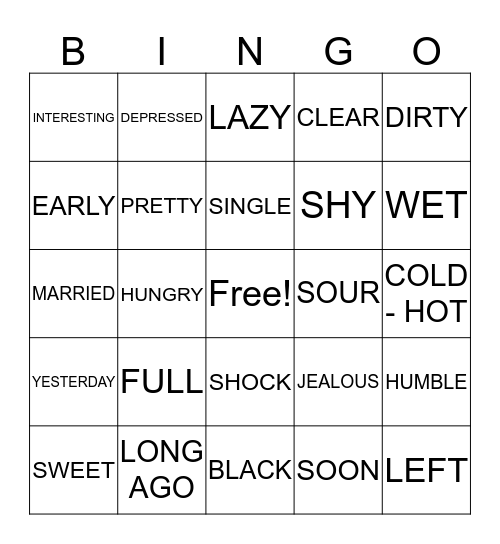 CF - SIGN LANGUAGE REVIEW  Bingo Card