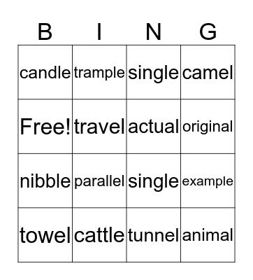 5th Bingo Card