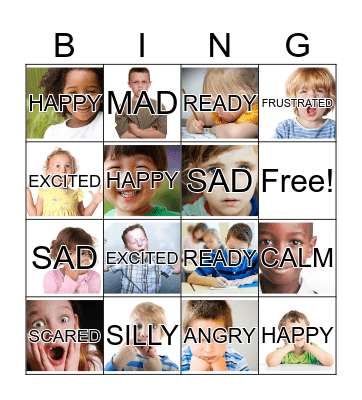 Emotions Bingo Card