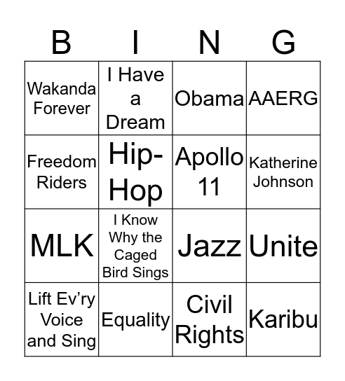 Materials and Material Properties Bingo Card