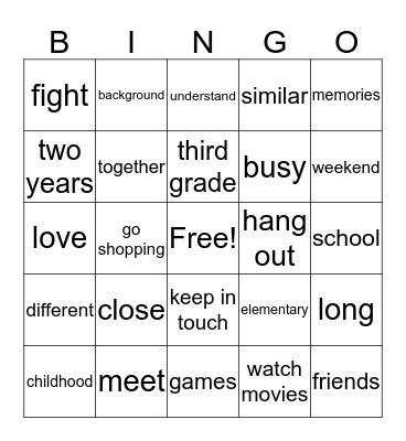 Bingo Card