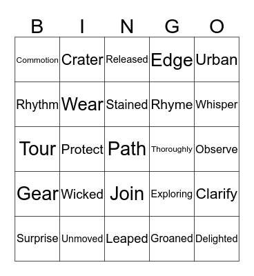 Bingo! Bingo Card