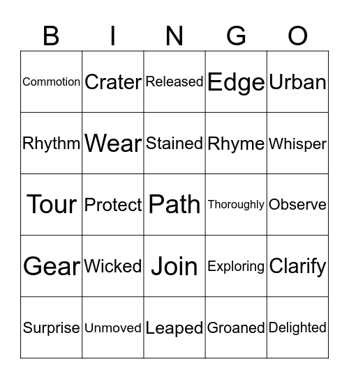 Bingo! Bingo Card