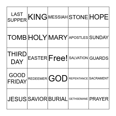HE IS RISEN! Bingo Card