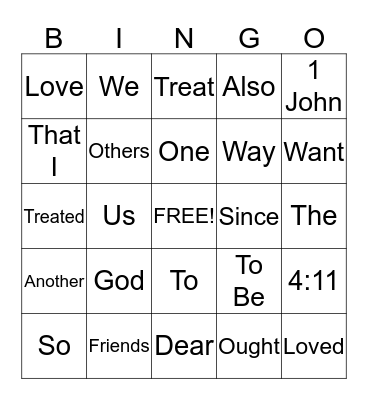 UpStreet Bingo Card