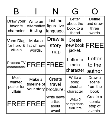 BOOK BINGO BONANZA Bingo Card