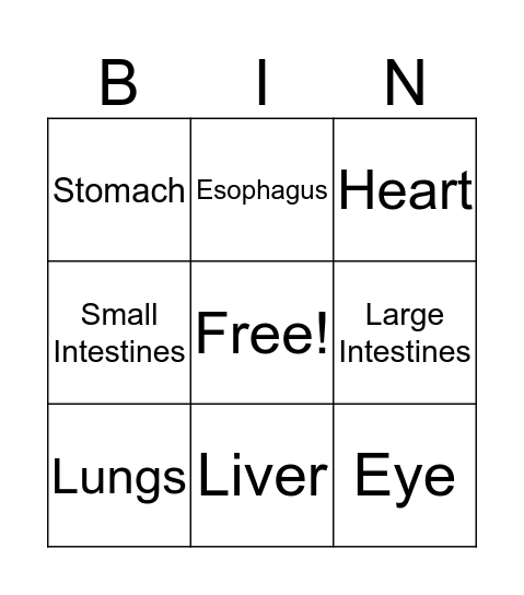 Frog Bingo Card