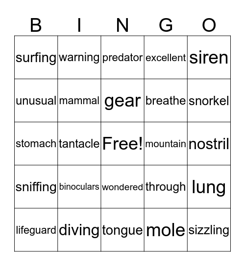 WIN Bingo Card