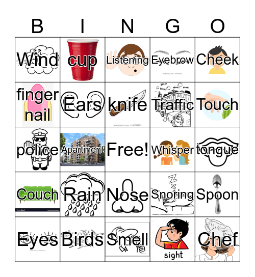 Vocabulary Bingo Card