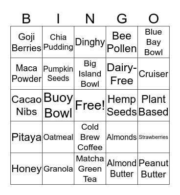 Nautical Bowls Style Bingo! Bingo Card
