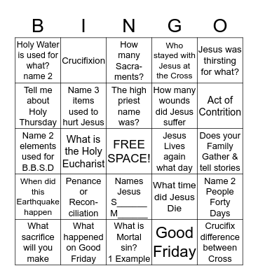 Easter Bingo 3 Bingo Card