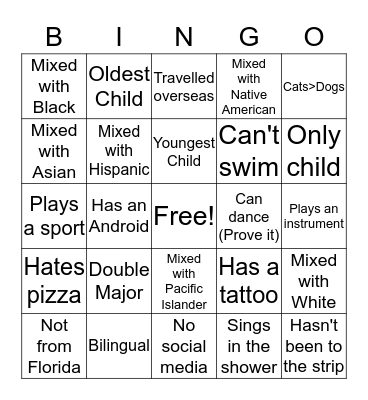 MSU Bingo Card