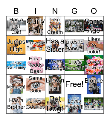 Sister Bingo Card
