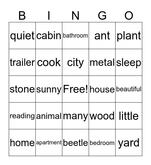 starter 3-unit 1-3 Bingo Card