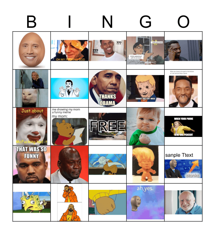 meme Bingo Card