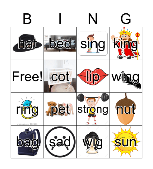 Phonics Bingo Card