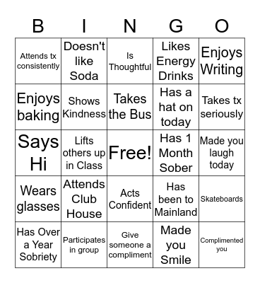 Find Someone Who.... Bingo Card