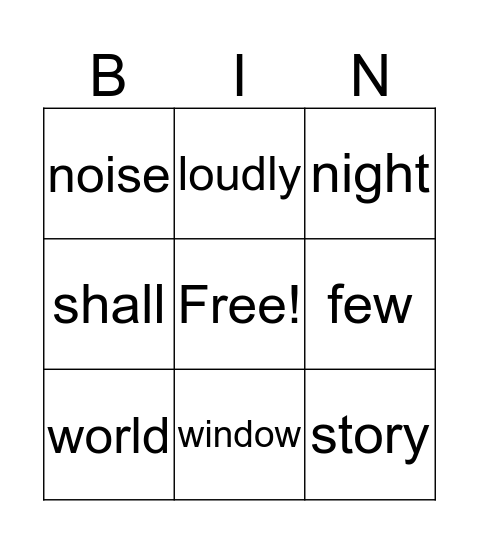 Frog and Toad Bingo Card