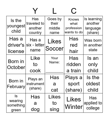 Get-to-Know-You Bingo Card