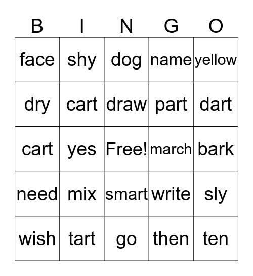 MRS. LOVE'S RISE BINGO Card