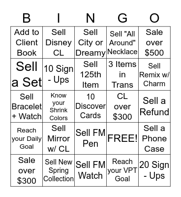 MARCH BINGO #274 Bingo Card