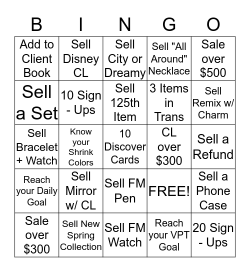 MARCH BINGO #274 Bingo Card