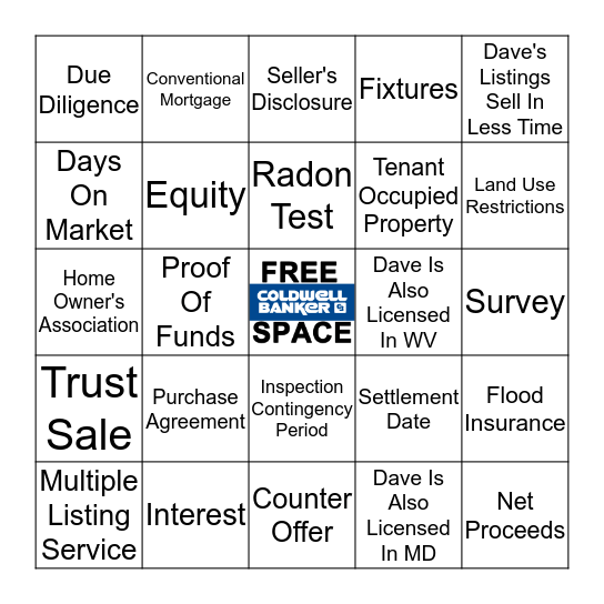 Real Estate Bingo For March 2020 Bingo Card