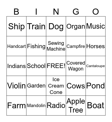 Reunion Bingo Card