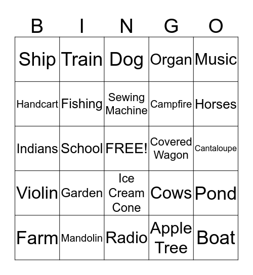 Reunion Bingo Card