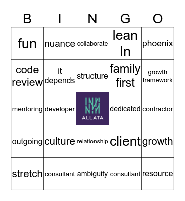 ALLATA BINGO! Bingo Card