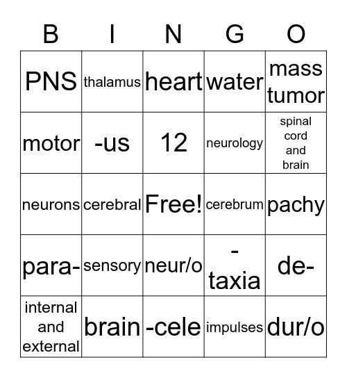 Chapter 9  Bingo Card
