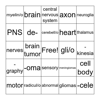 Chapter 9  Bingo Card