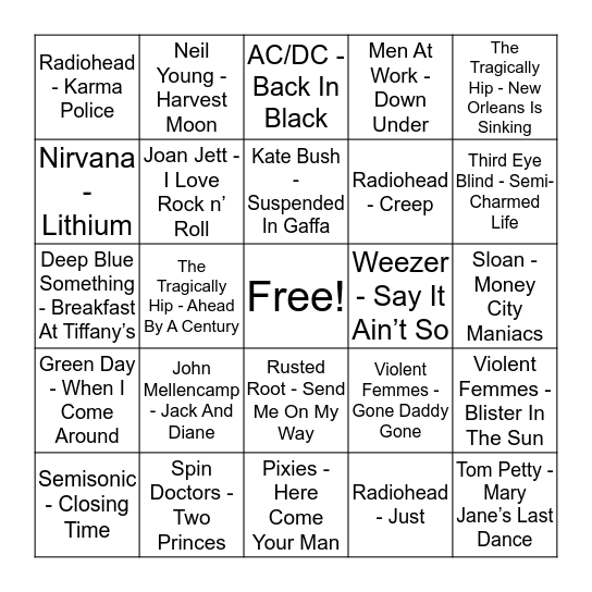 Bingo Card