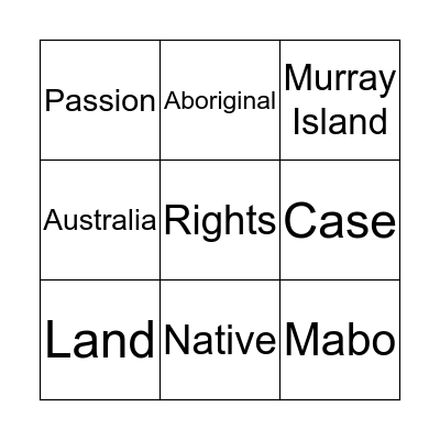 EDDIE MABO Bingo Card