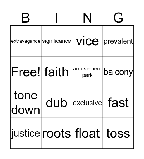 Mardi Gras 2 Bingo Card